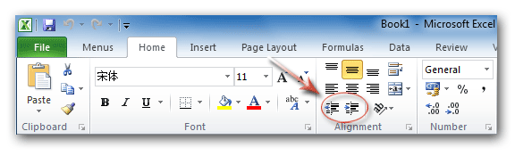setting cells padding with increase/decrease indent buttons in Ribbon