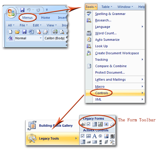 where-is-form-toolbar-in-microsoft-office-2007-2010-2013-and-365