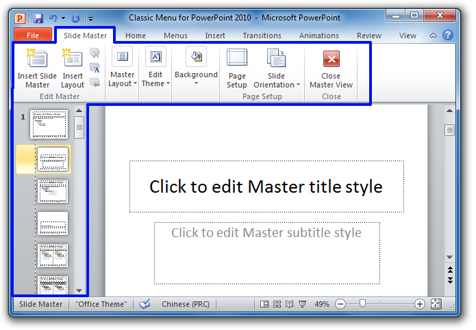 slide master view in powerpoint