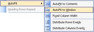image about Autofit of Table menu in Word 2003